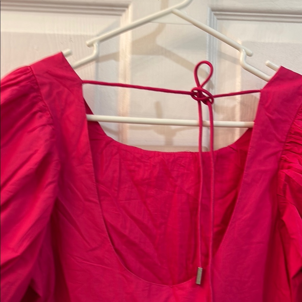 Anthropologie puff sleeve romper dress size 2 - Picture 9 of 13